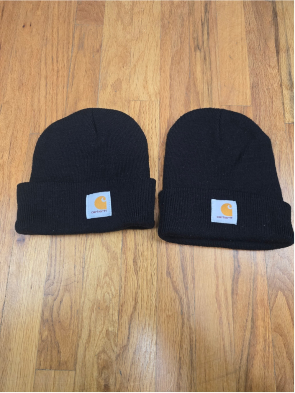 Men's Carhartt Beanie Hat One Size Black Yellow